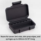 Etui rigide pour flacons 3ml et seringues, pratique en déplacement.