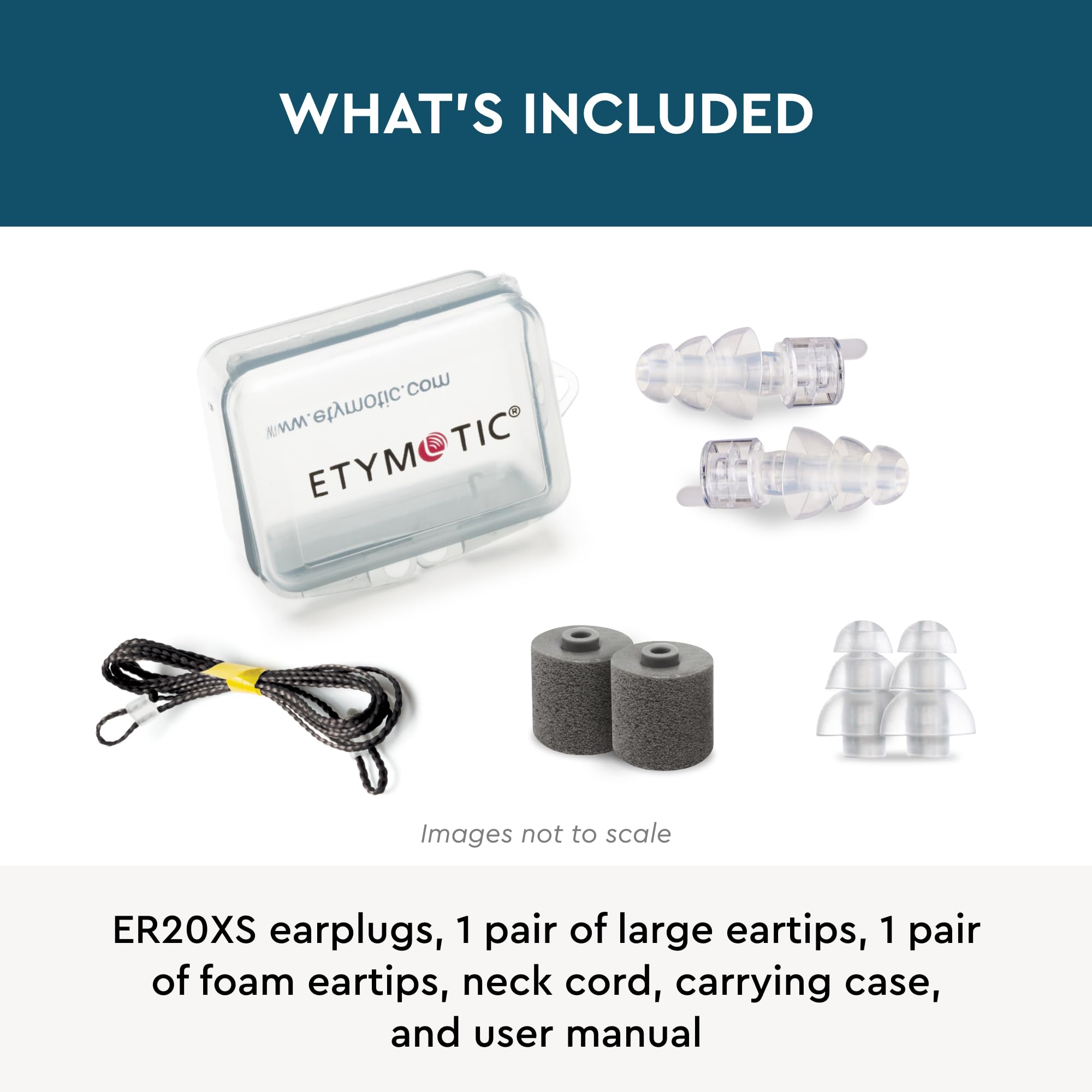 Cordon de cou et étui Etymotic ER20XS – rangement pratique et accessibilité rapide.