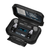 MusicPro Elite d'Étymotic dans son boîtier recharge étanche
