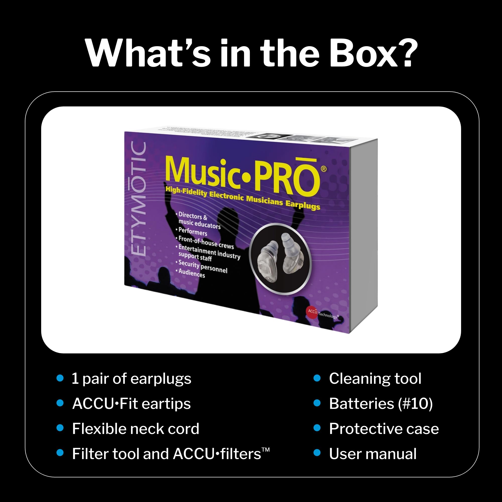 MusicPro embouts variés: ajustement universel et confort durable.