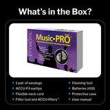 MusicPro embouts variés: ajustement universel et confort durable.