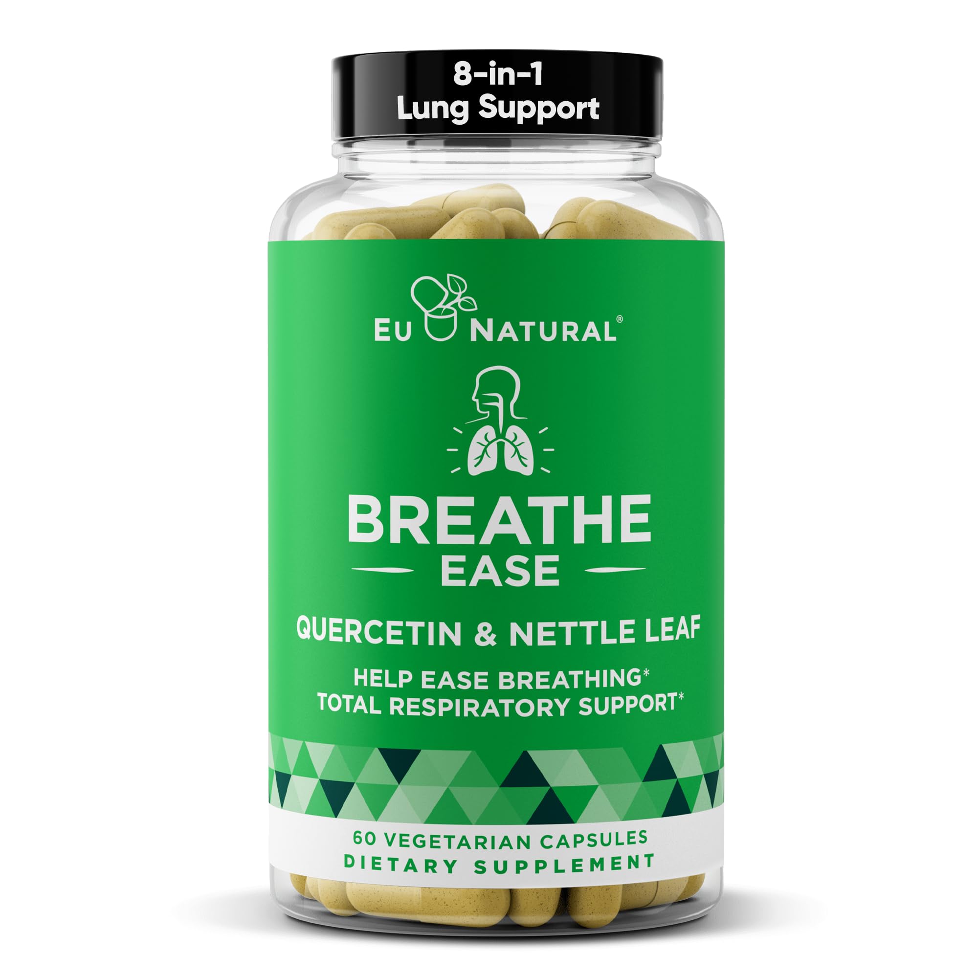 Eu Natural Breathe Inhaler Support, bouteille visible, soutien potentiel pour les voies respiratoires.