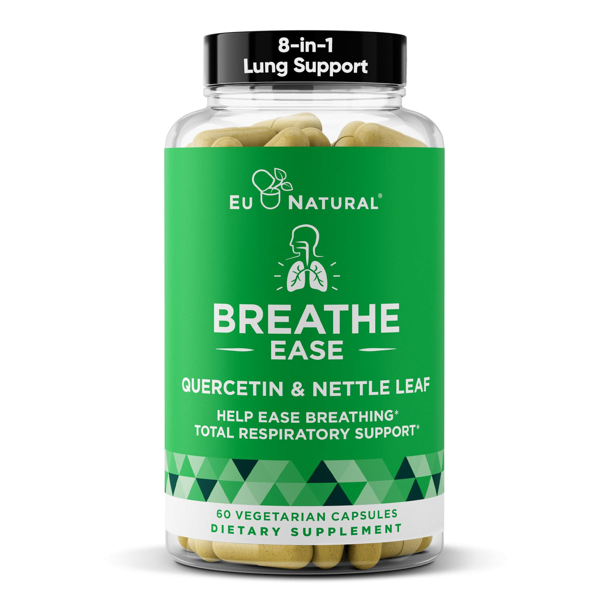 Eu Natural Breathe Inhaler Support, bouteille visible, soutien potentiel pour les voies respiratoires.
