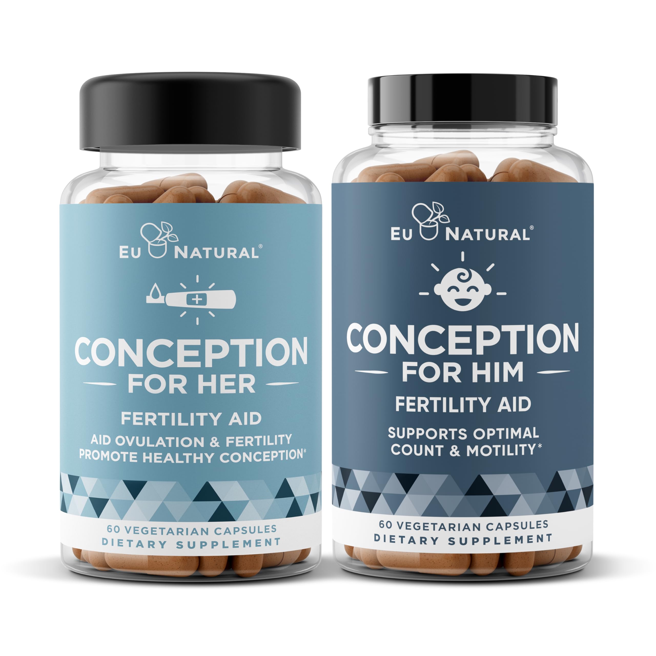 Eu Natural Conception ensemble elle et lui pack bouteilles, soutien potentiel à la fertilité du couple.