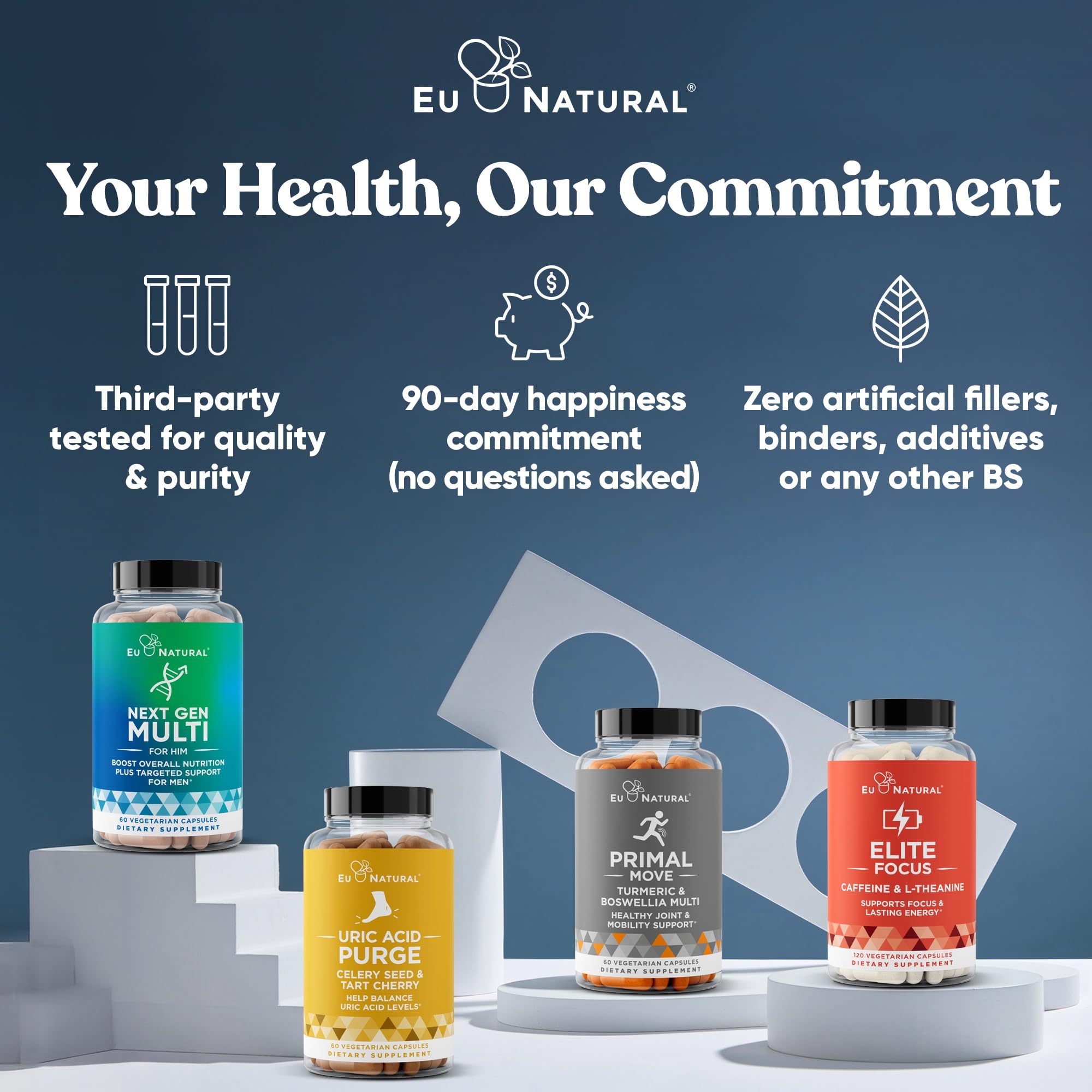 Eu Natural Conception pour Lui — sans gluten et formulation certifiée cGMP.