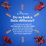 Capsules Eu Natural Urinary Harmony en gros plan, texture douce et végétarienne.