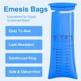Sachets-vomi individuels emballés EUKESTON, hygiéniques et propres en déplacement.