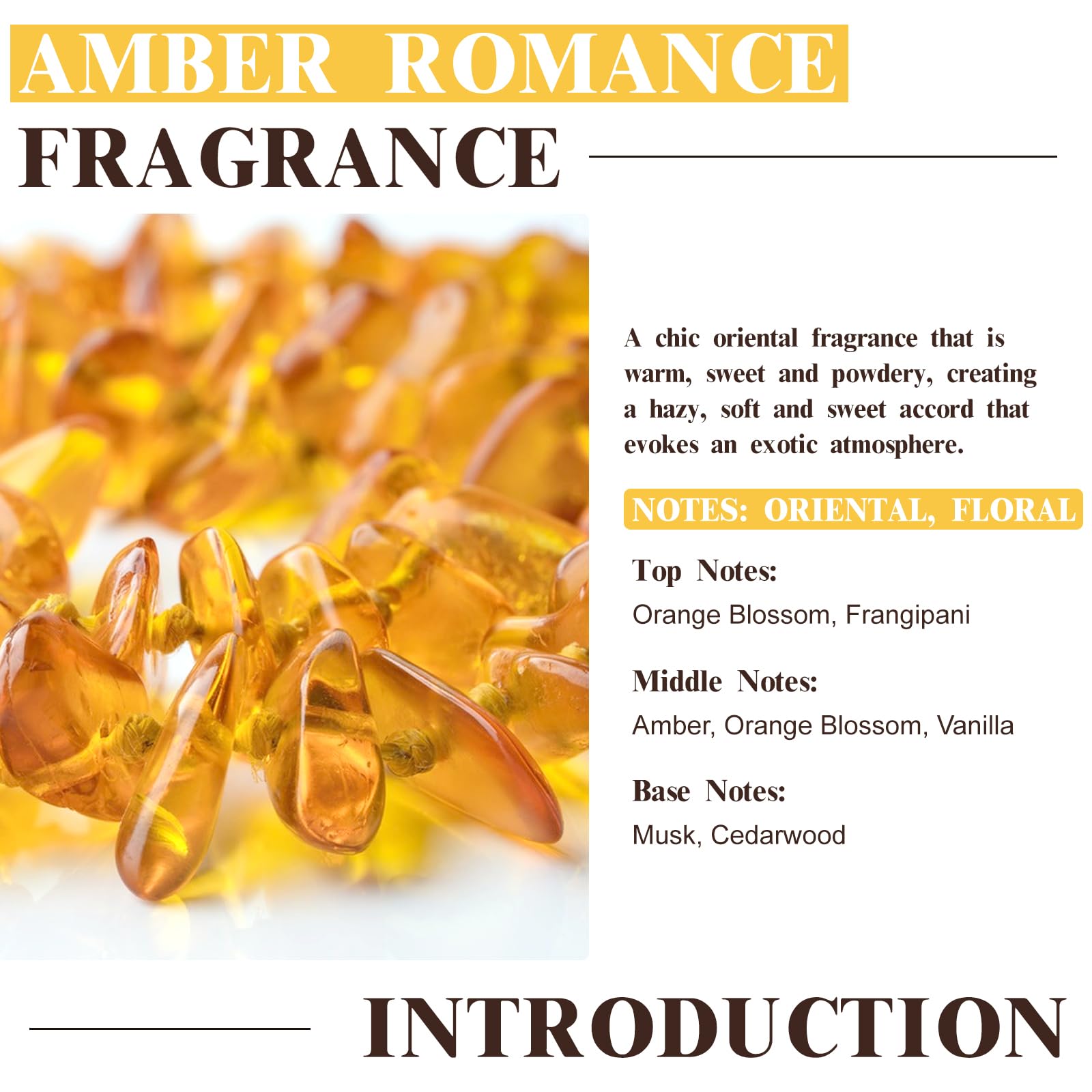 EUQEE Ambre Romance bougie professionnelle pour créations parfumées