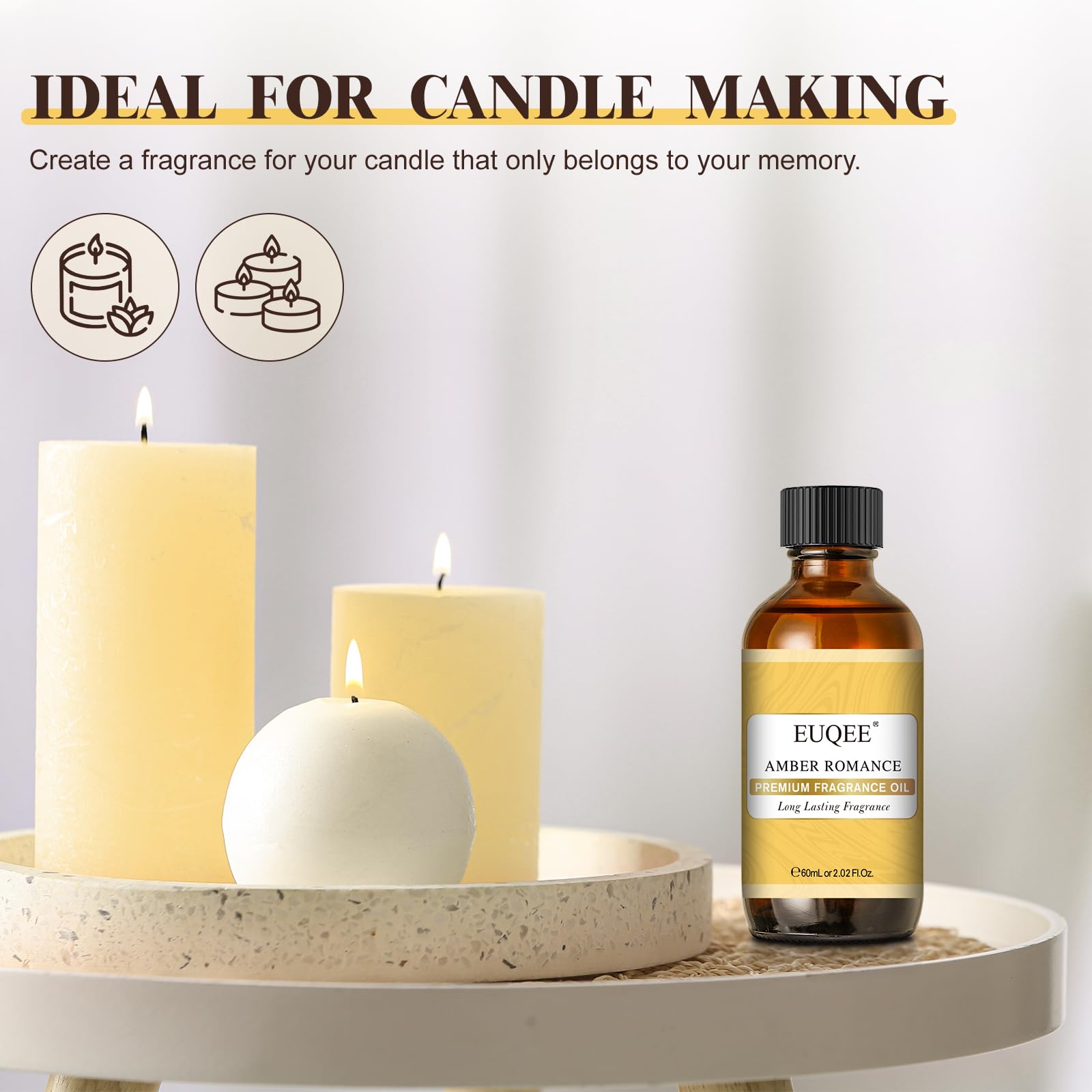 EUQEE Ambre Romance ambiance chambre parfumée et apaisante