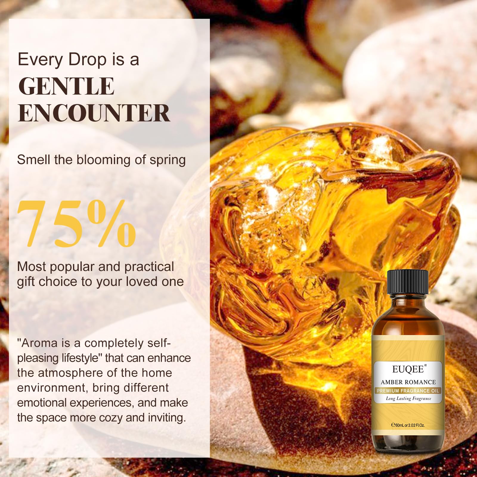 EUQEE Ambre Romance diffuseur ambiance chaleureuse et sensorielle
