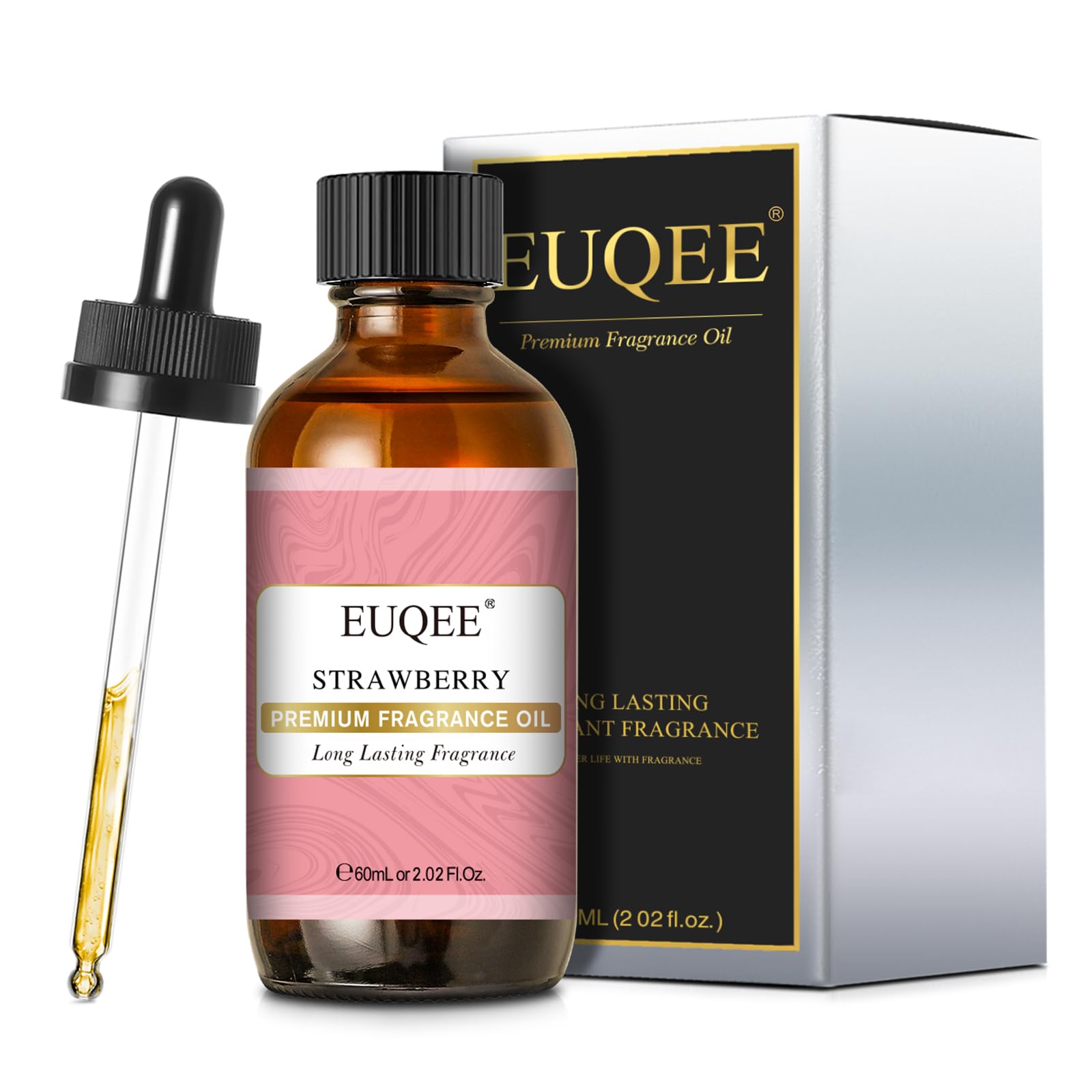 EUQEE coffret cadeau élégant avec huile parfum fraise.