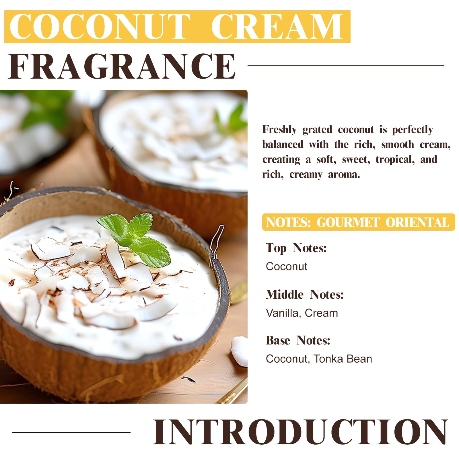 EUQEE diffuseur d’huile parfum coco pour ambiance agréable.