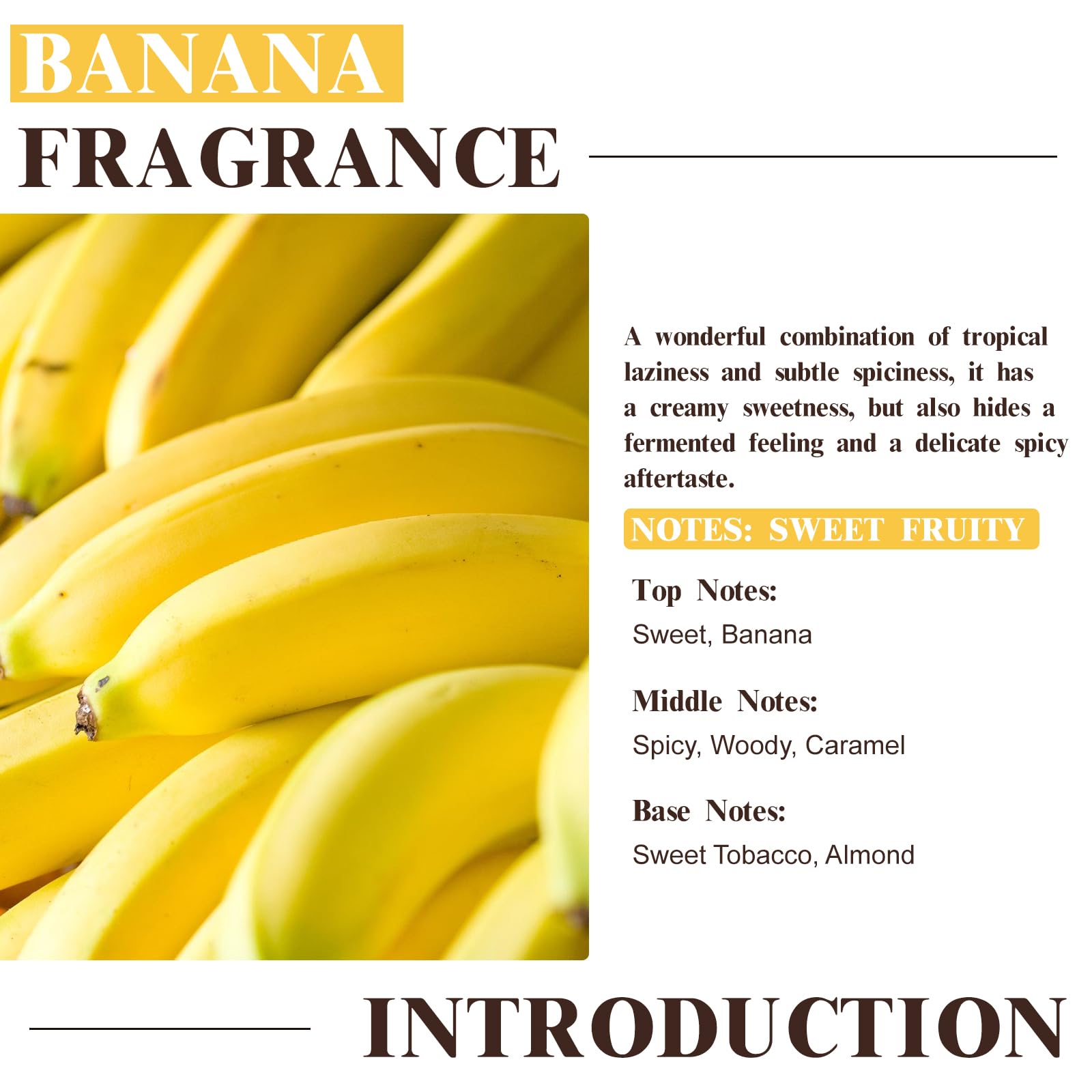 EUQEE huile parfum banane - parfait pour réaliser bougies parfumées maison.