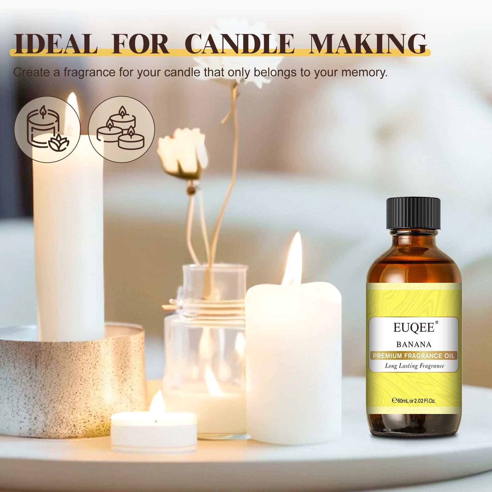 EUQEE huile parfum banane - idée de créations parfumées personnalisées.