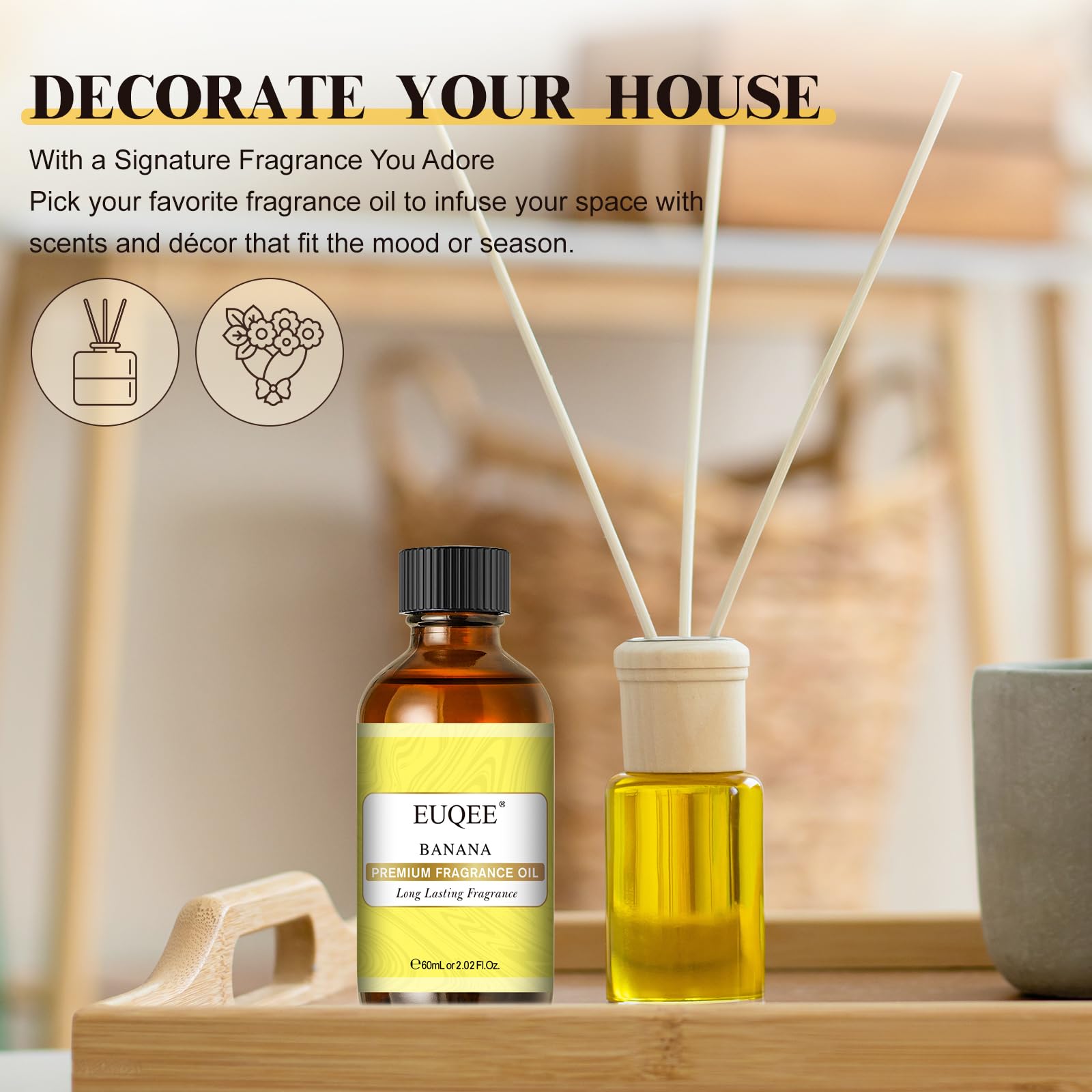 EUQEE huile parfum banane - adapté au parfumage de savons faits maison.