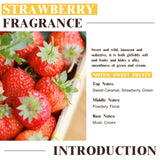 EUQEE huile fraise dans bouteille ambrée au design élégant.