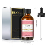 EUQEE huile parfum fraise dans flacon verre avec pipette pour dosage précis.