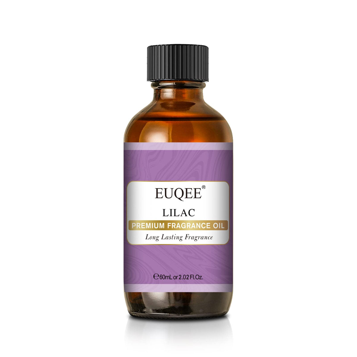 EUQEE huile parfum lilas, bouteille verre Boston pour diffusion durable et parfum frais.