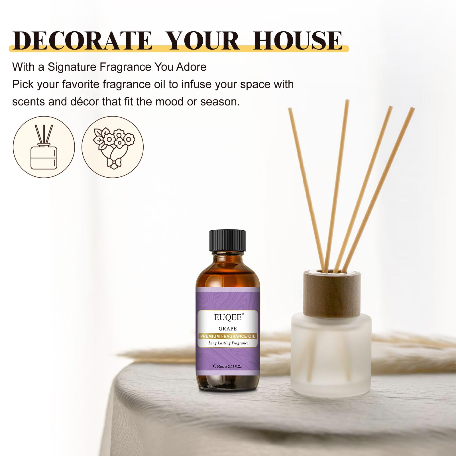 EUQEE huile parfum raisin utilisée dans savons artisanaux pour un parfum durable.