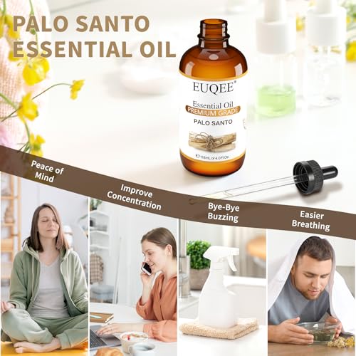 EUQEE Palo Santo en diffuseur pour ambiance boisée.