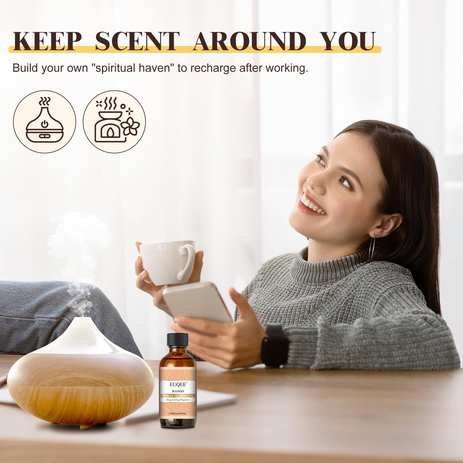 EUQEE parfum mangue – emballage élégant, idée cadeau