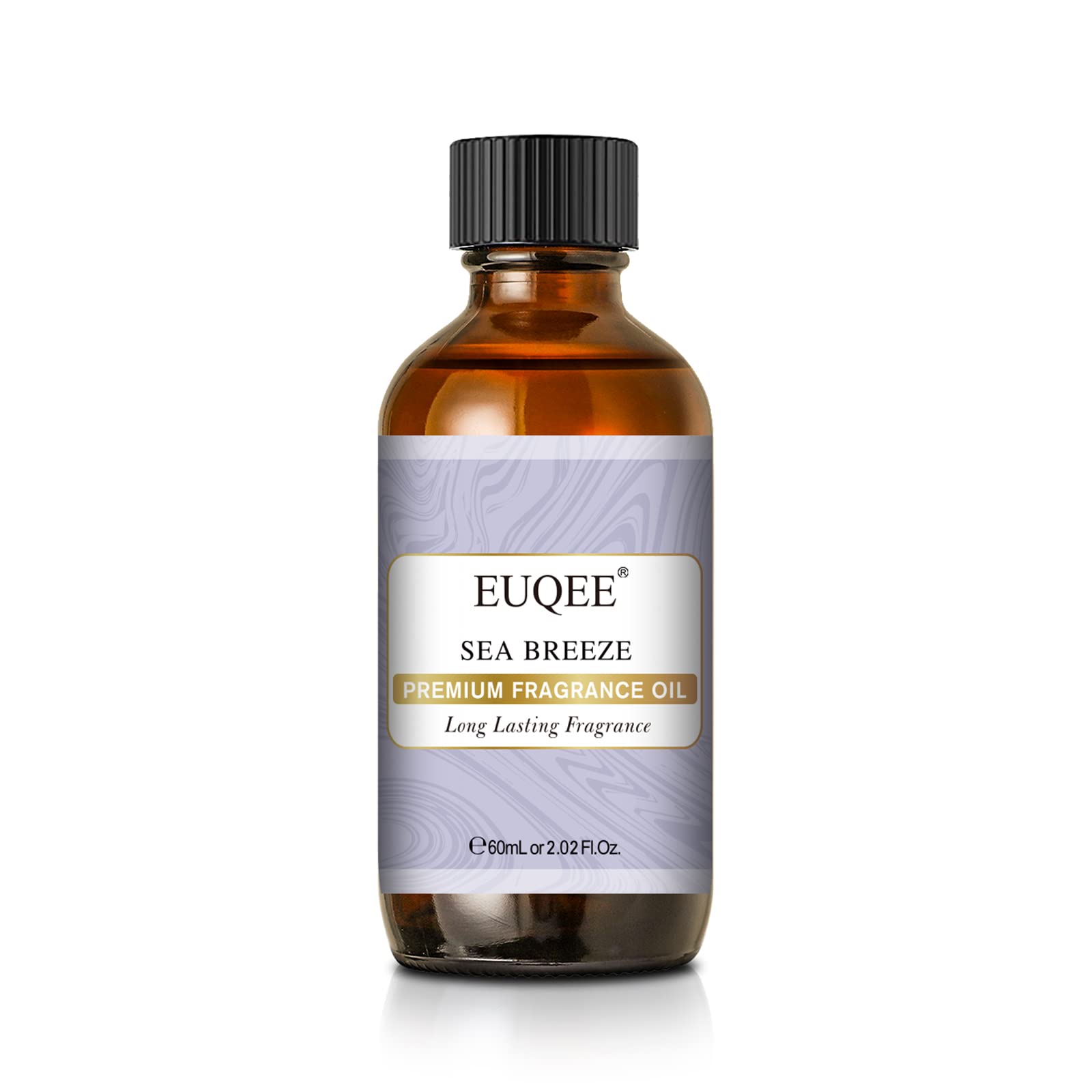 EUQEE Sea Breeze – huile parfum en bouteille verre ambré pour diffusion durable.