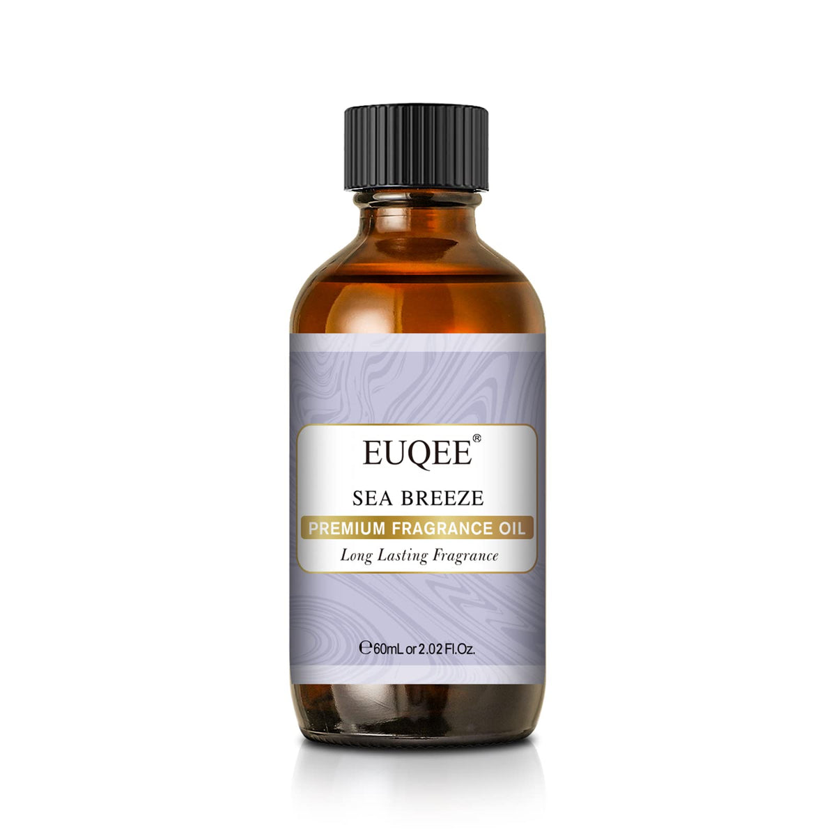 EUQEE Sea Breeze – huile parfum en bouteille verre ambré pour diffusion durable.
