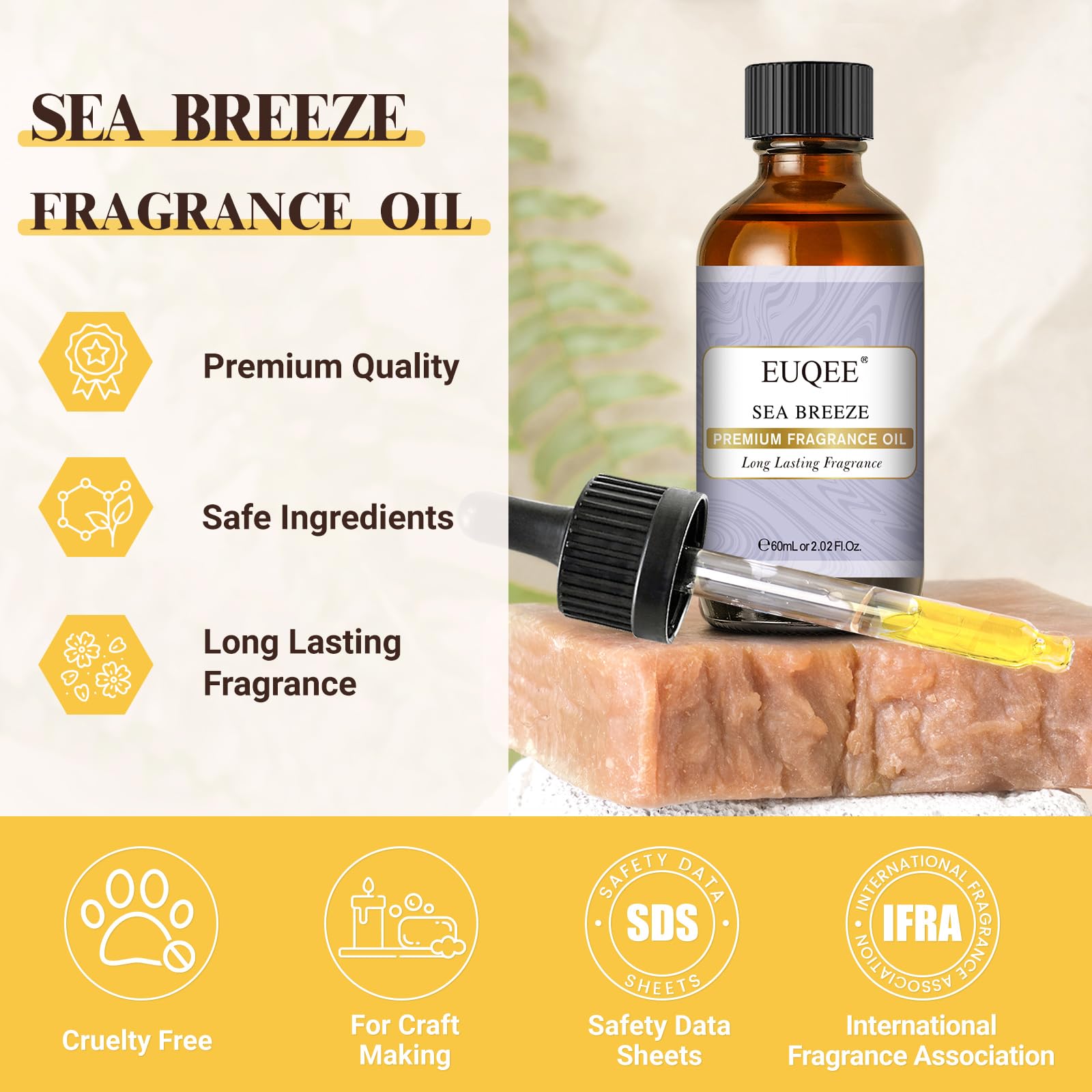 EUQEE Sea Breeze – pipette en verre pour doser avec précision.
