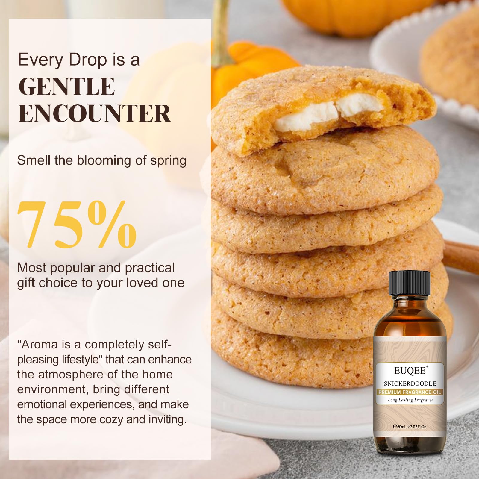 Création de bougies parfumées avec EUQEE Snickerdoodle.