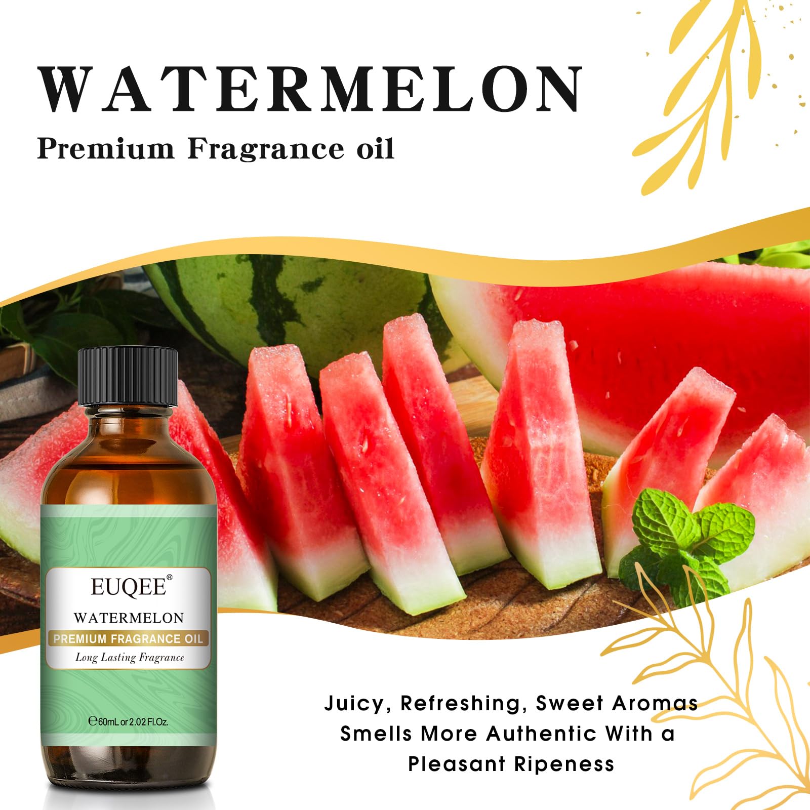 EUQEE Watermelon: goutte pipette précise pour doser chaque goutte avec exactitude.