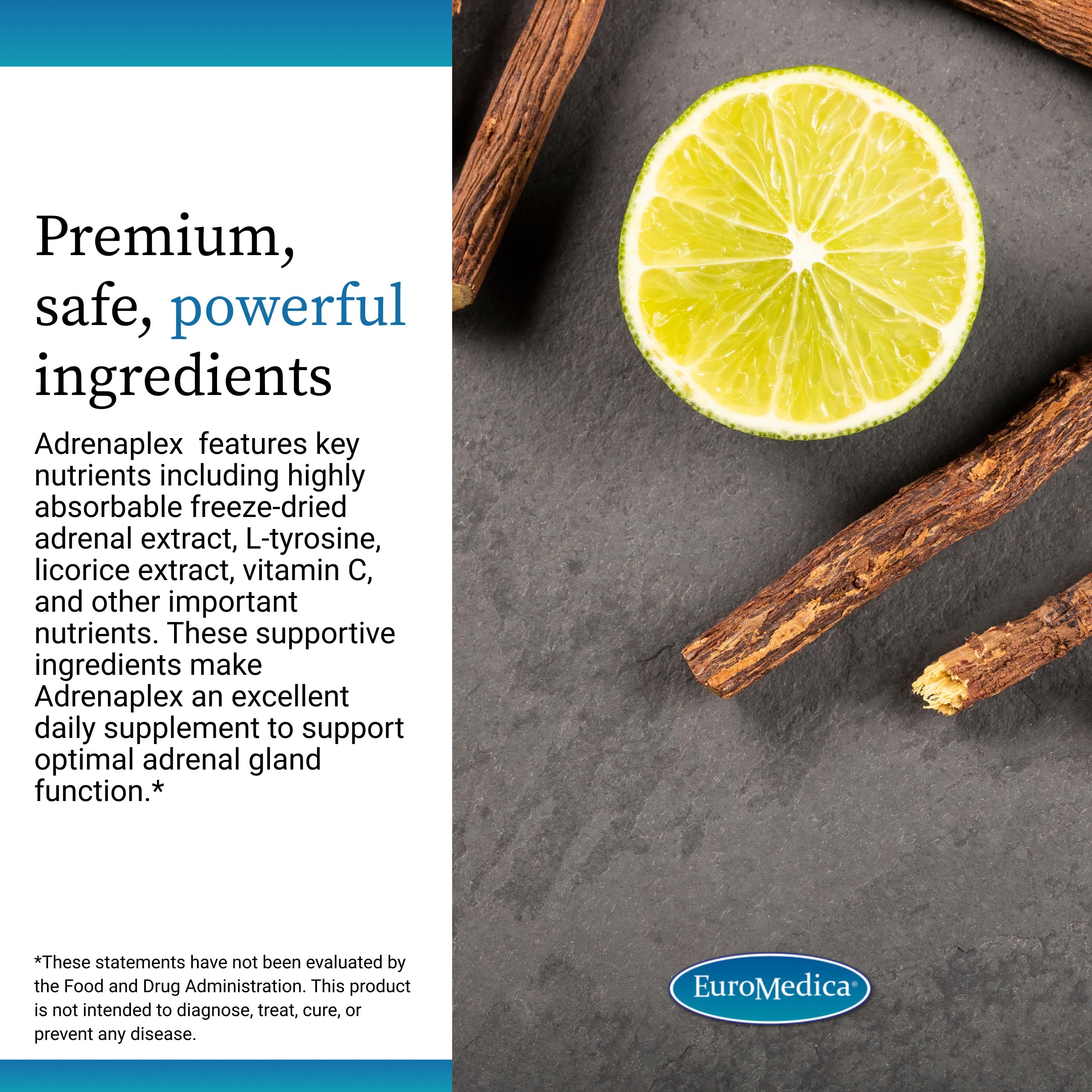 EuroMedica Adrenaplex – Vitamine C et B5 soutiennent l'énergie cellulaire