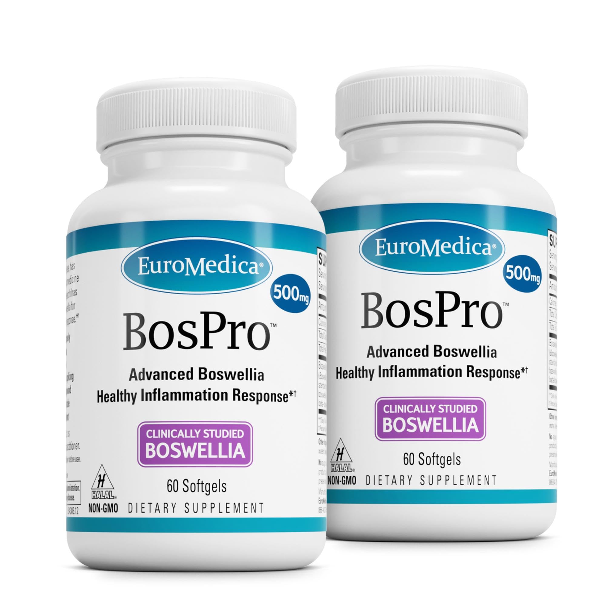 EuroMedica BosPro bouteille: soutien potentiel du bien-être pulmonaire au quotidien.