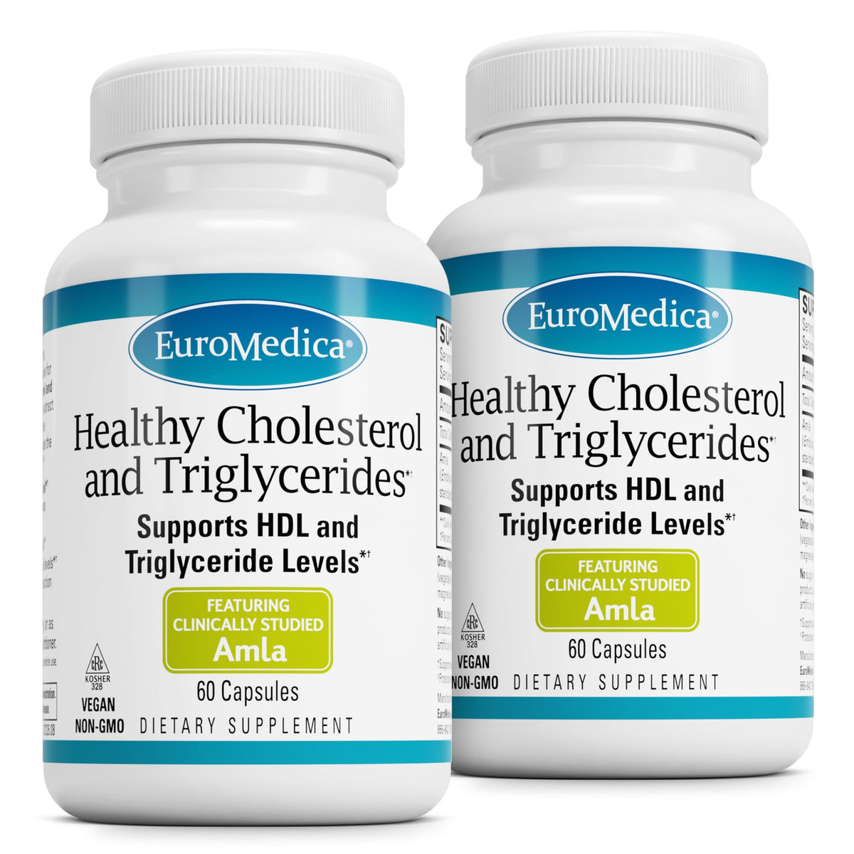 EuroMedica: bouteille de cholestérol et triglycérides montrant un potentiel soutien cardio-immunitaire