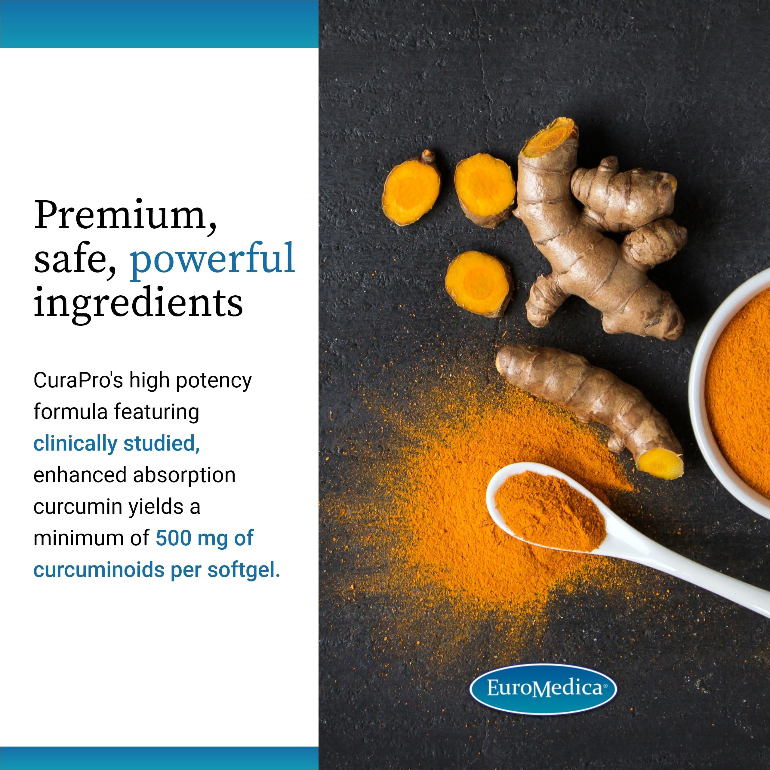 EuroMedica CuraPro 375 mg — absorption: meilleure biodisponibilité potentielle.