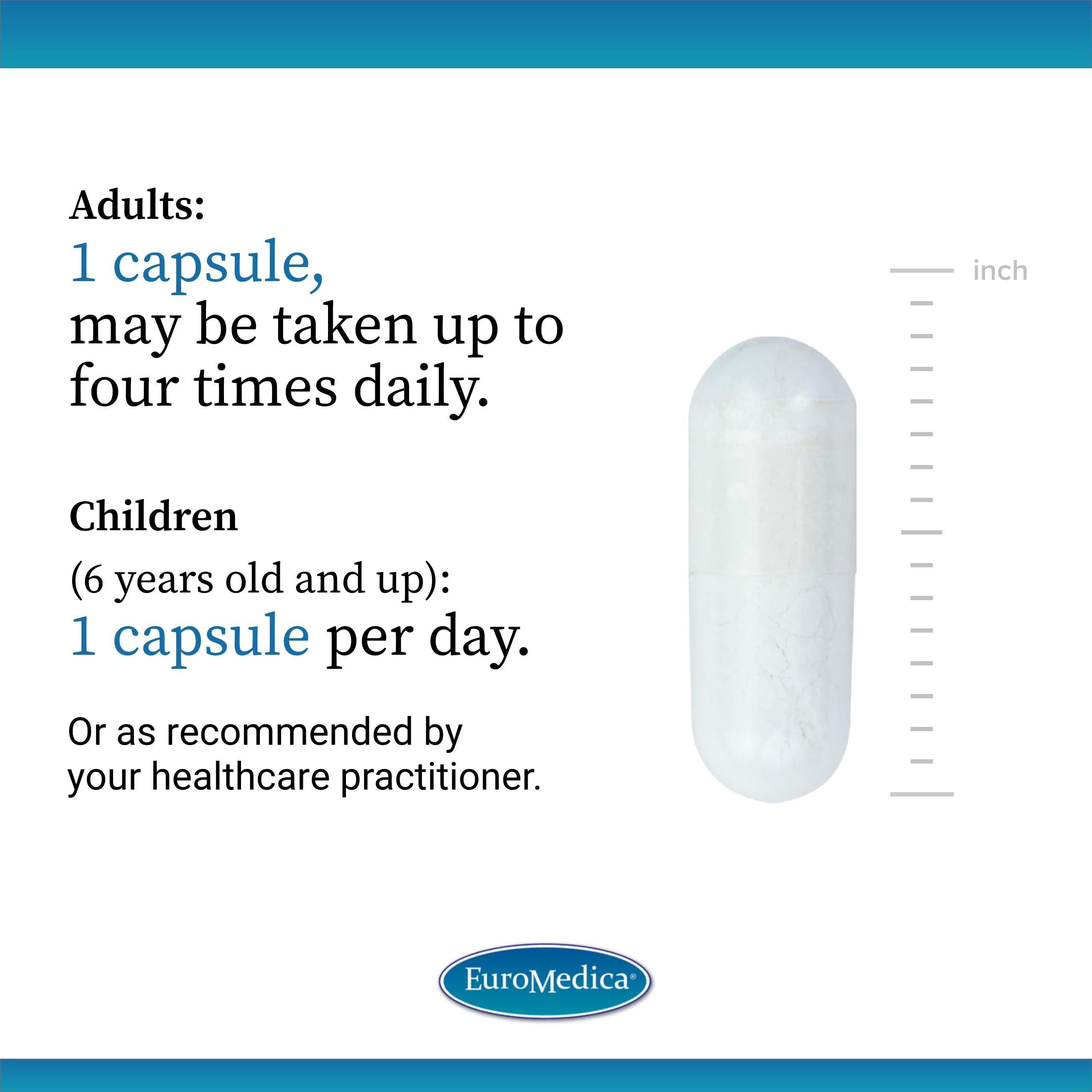 Étiquette nutrition EuroMedica Magnesium + P-5-P, informations claires sur les minéraux