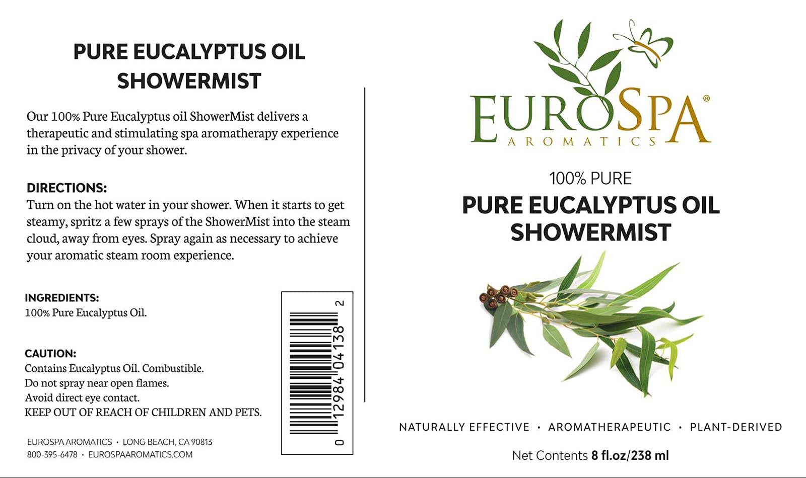 EuroSpa Aromatics Utilisation quotidienne huile eucalyptus pour aromathérapie personnelle.