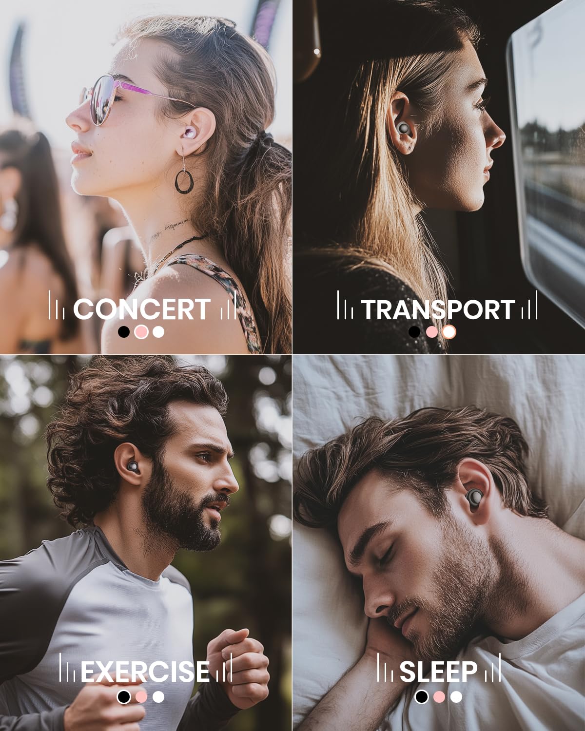 EURPMASK bouchons d'oreilles avec 8 embouts pour ajustement personnalisé.