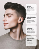 EURPMASK bouchons d'oreilles en silicone pour concerts, protection auditive discrète.