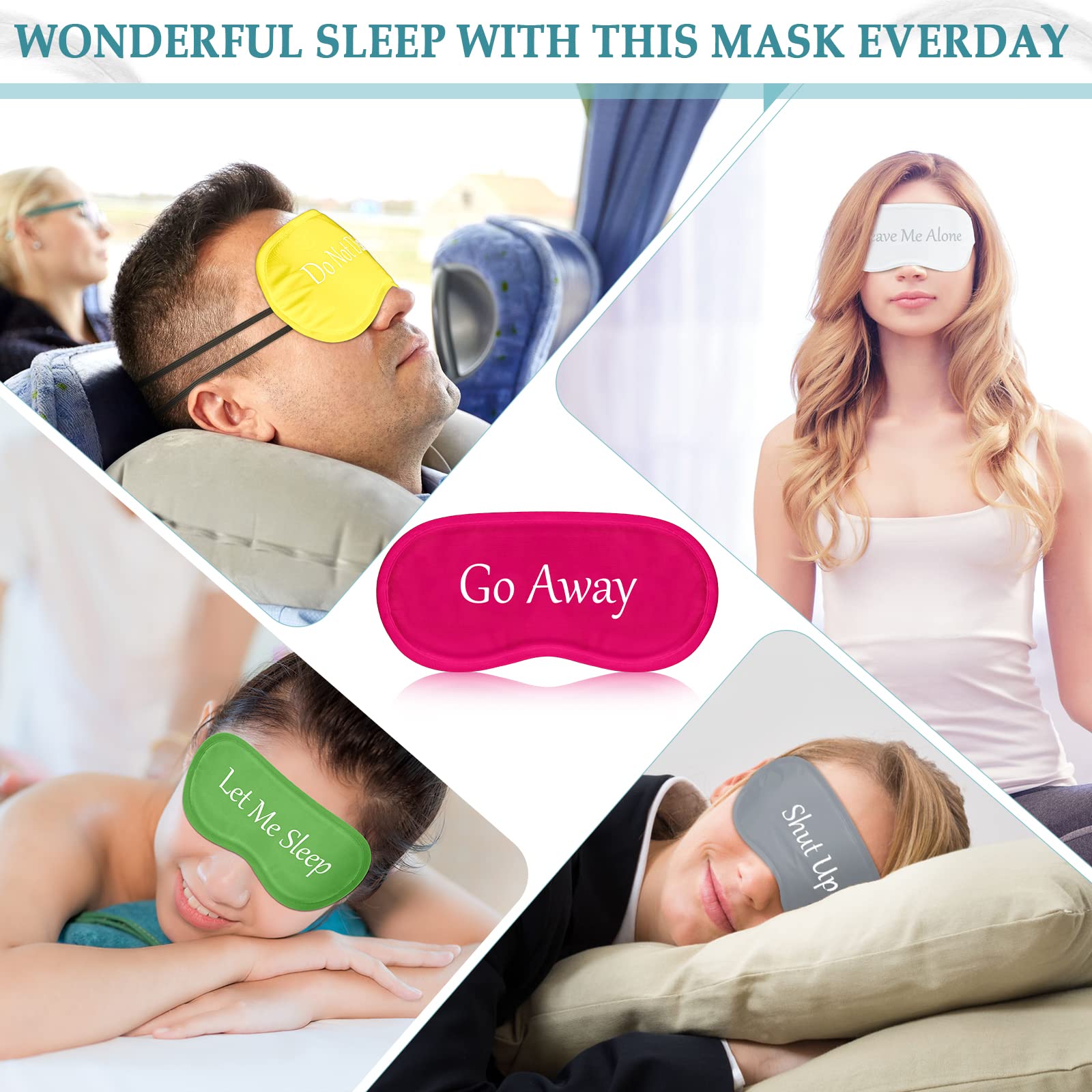 Eurzom masque-sommeil couture fin, douceur et résistance à l'usure.