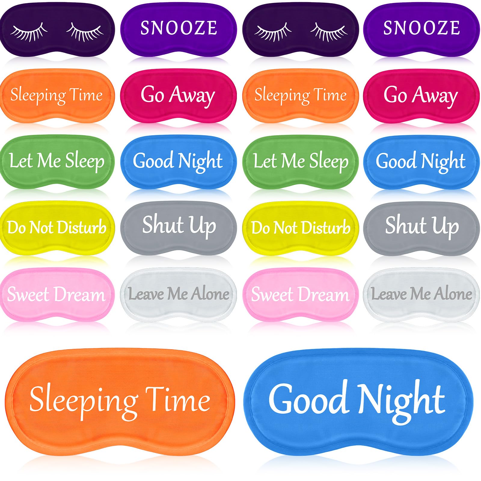 Eurzom masque-sommeil ensemble 20 pièces, variété ludique pour spa et soirées.