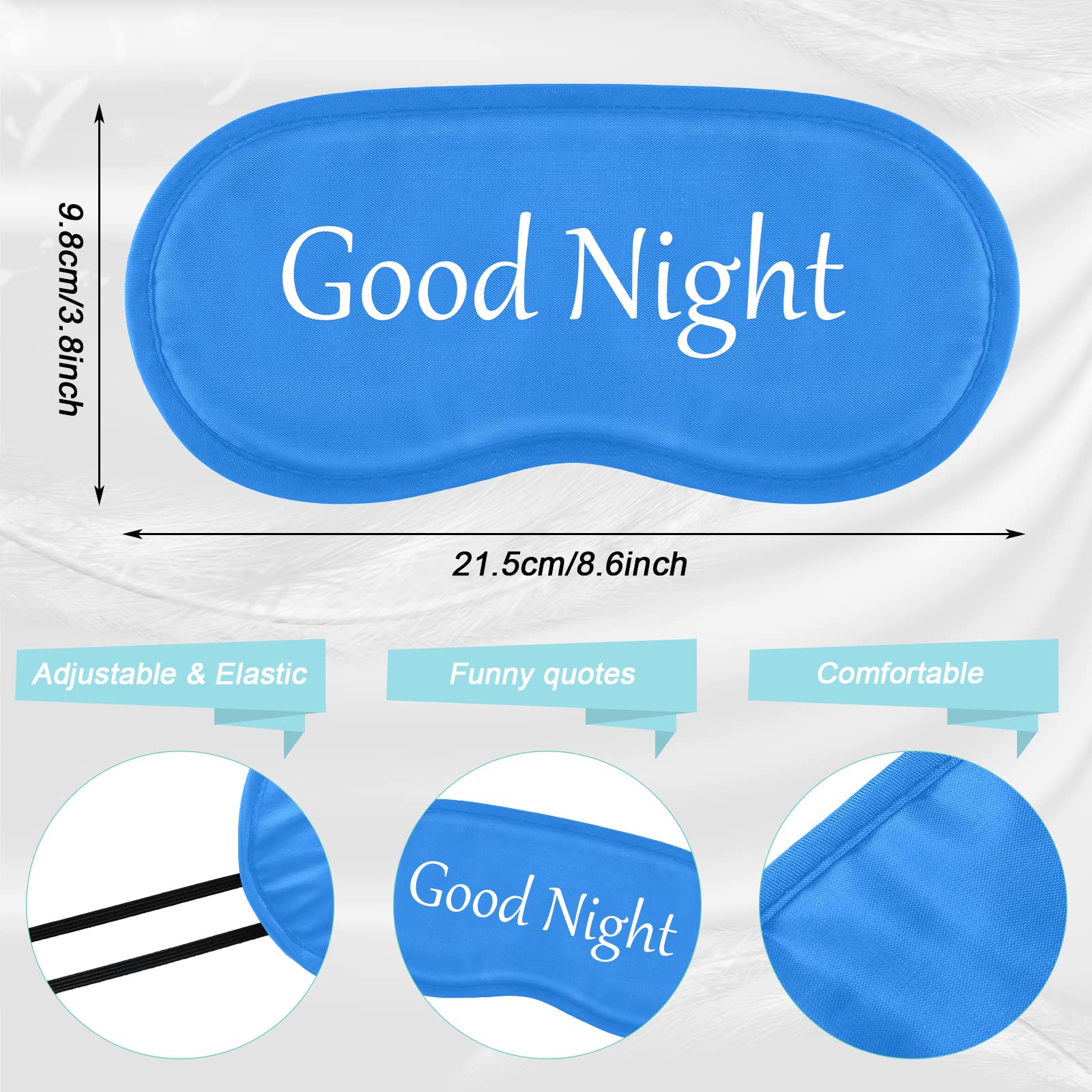 Eurzom masque-sommeil imprimé texte et dessin de cil, look chic.