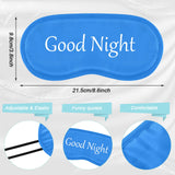 Eurzom masque-sommeil imprimé texte et dessin de cil, look chic.