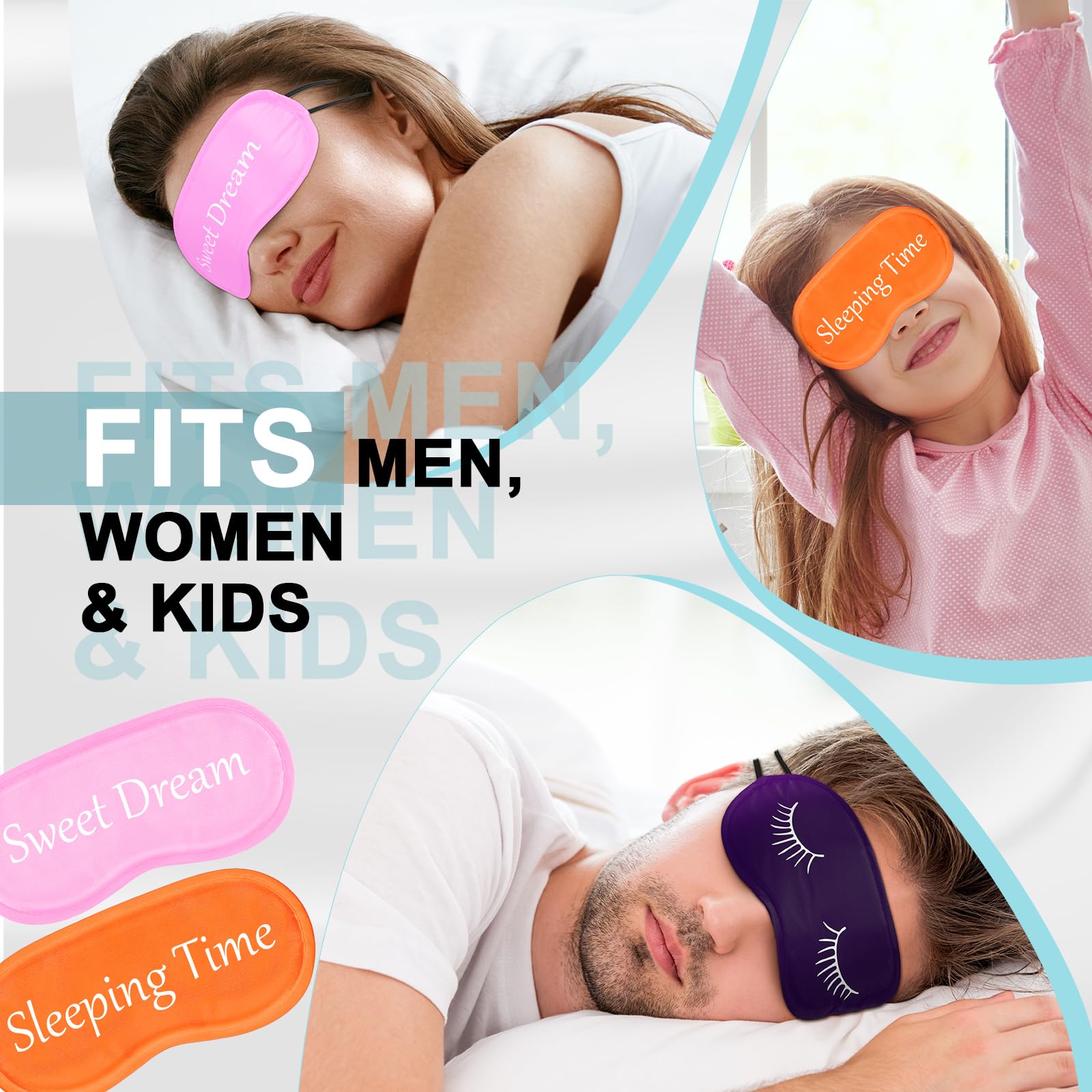 Eurzom masque-sommeil noir chic avec couture robuste et confort durable.