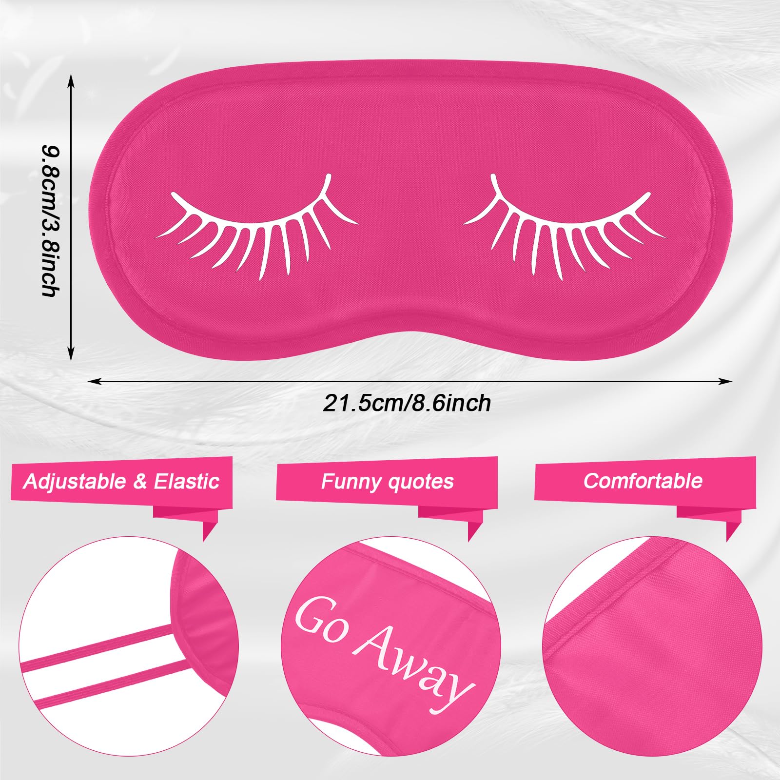 Eurzom masque-yeux-dormir rose, style imprimé, idéal pour voyage