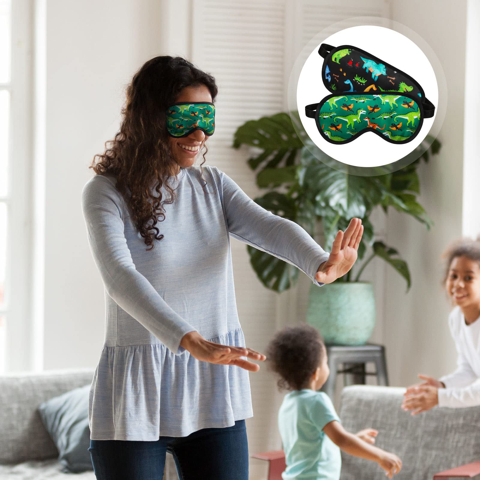 Eurzom pack masques – ensemble Requin et Dinosaure pour soirées relaxantes.