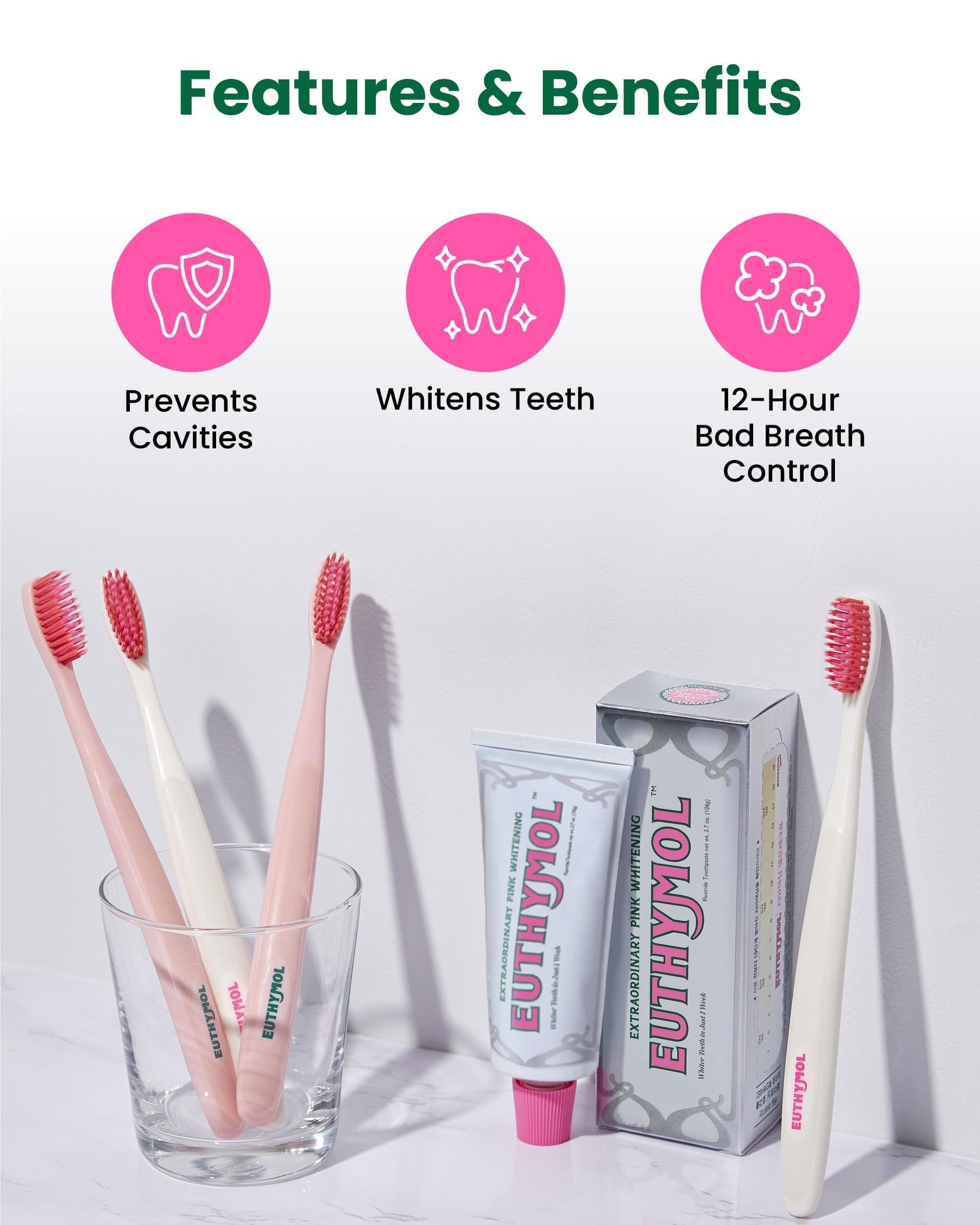 Dentifrice Euthymol 106 g — blanchiment doux pour dents sensibles.
