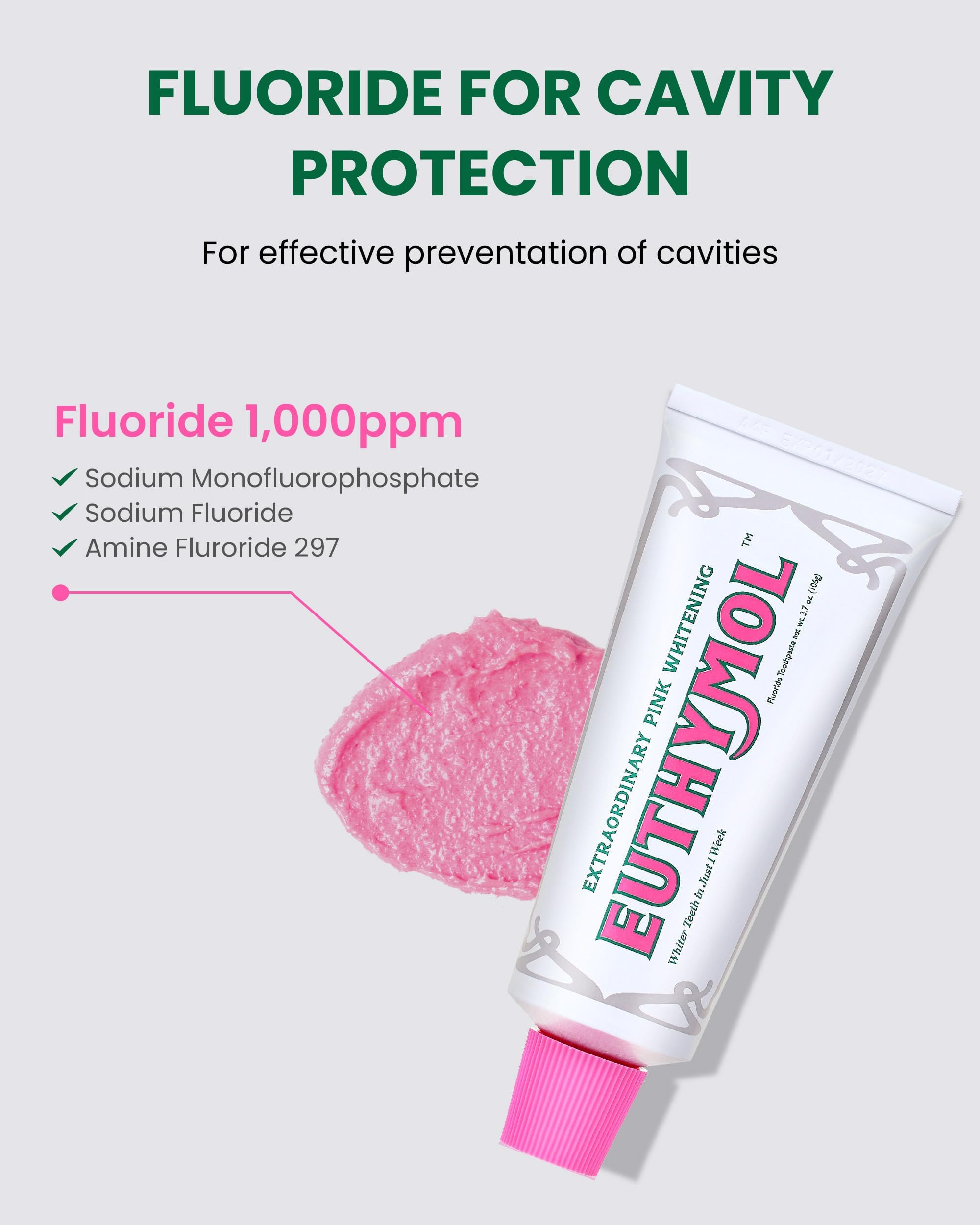 Avant-après : dents plus blanches avec le dentifrice Euthymol.