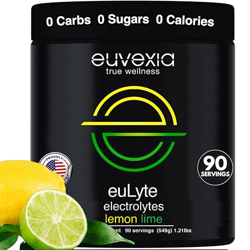 EuLyte par Euvexia, poudre électrolytes citron-lime, hydratation sans sucre possible.