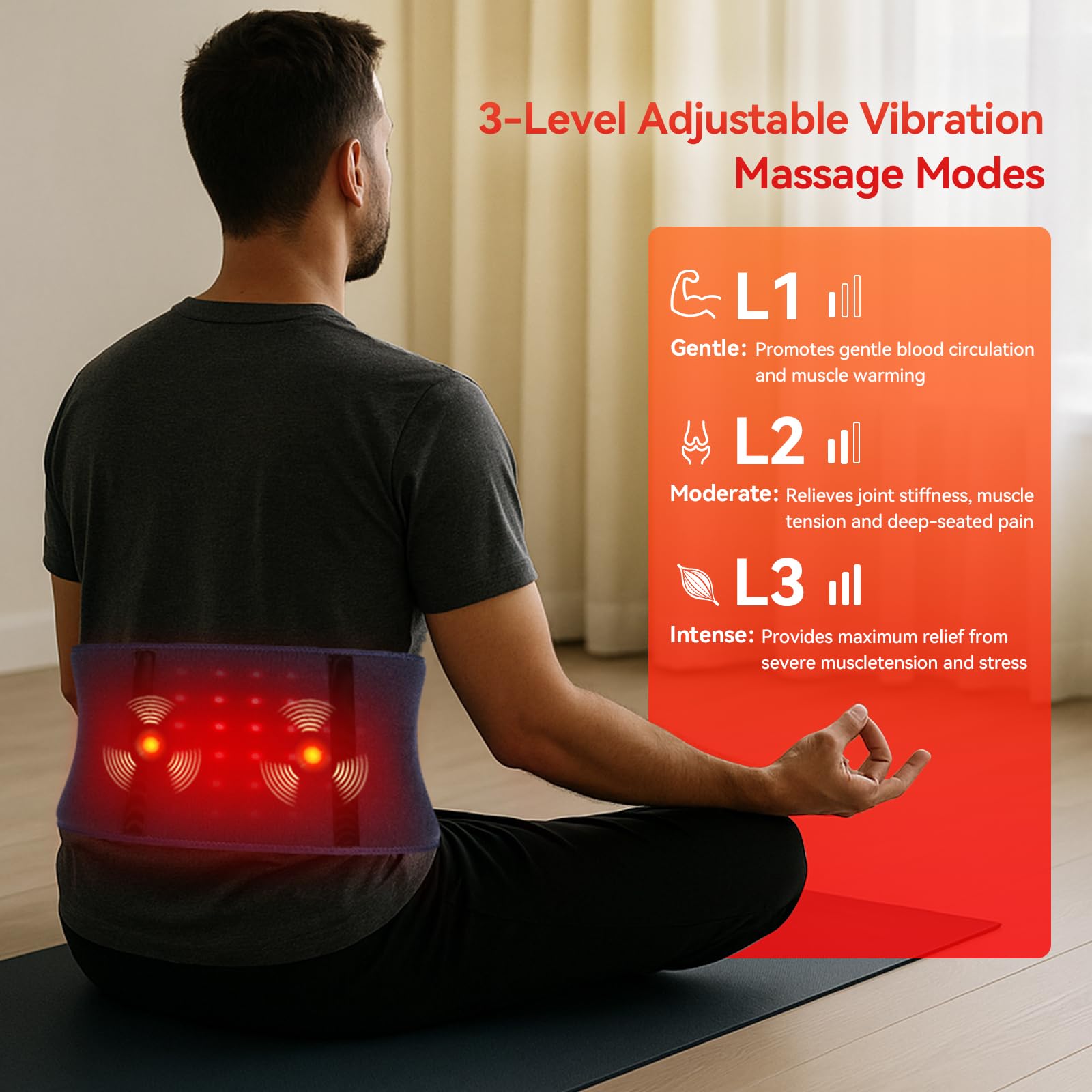 EVATEALE Écran LCD affiche l’intensité et le mode en un coup d’œil.