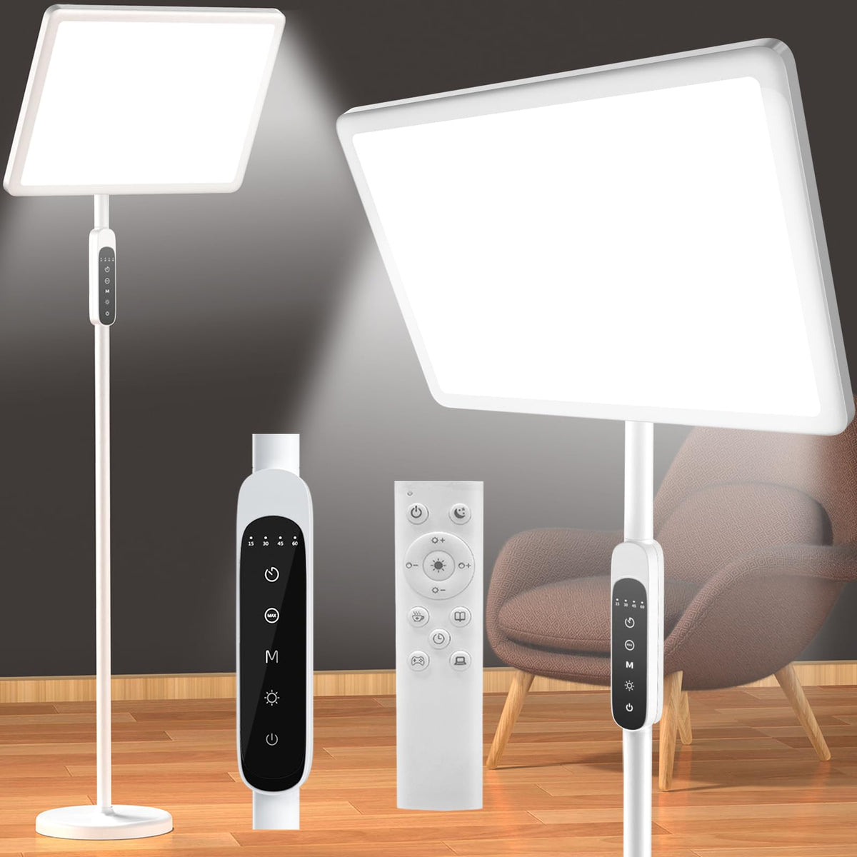 Lampe EVATEALE luminothérapie 12 000 lux pour énergie quotidienne à domicile.